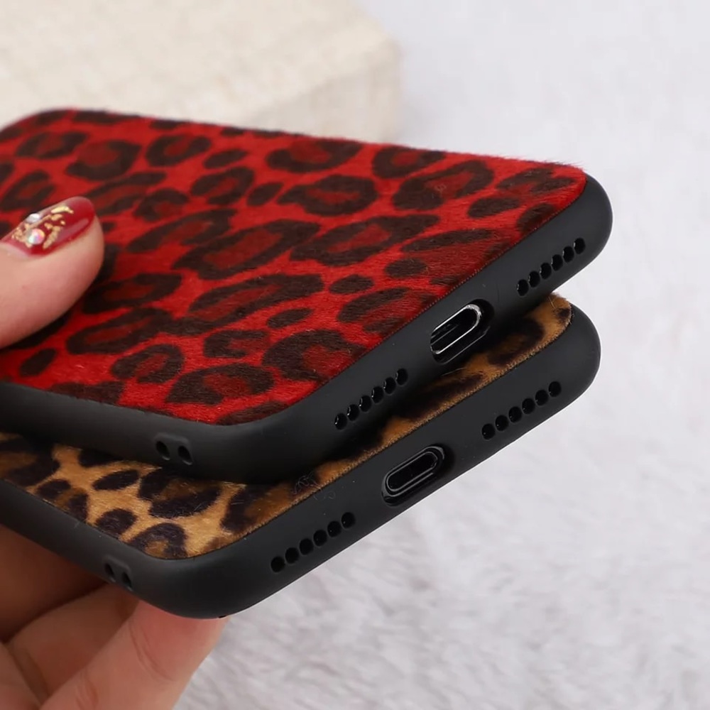 Red Leopard iPhone Case 8 Plus X XS XR Max - Picture 4 of 5